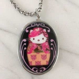 Tarina Tarantino Jewelry - Hello Kitty Pink Head - Russian Nouveau Necklace Tarina Tarantino Jewelry - Hello Kitty Pink Head - Russian Nouveau Necklace